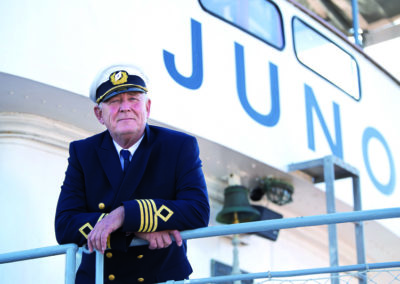 Kapitän an Bord der MS Juno