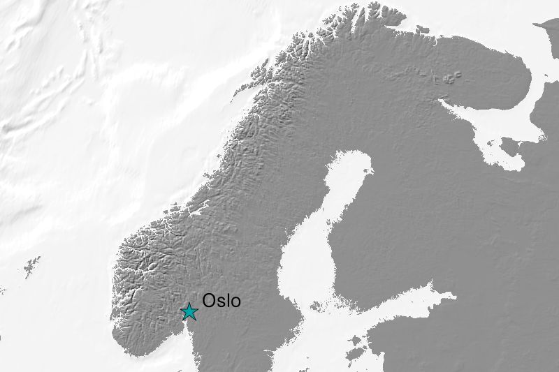Karte Oslo/Norwegen