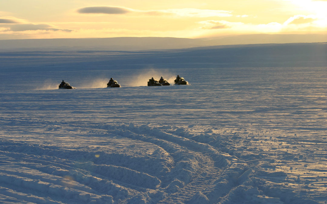 Schneescooter Fahrt in Lappland