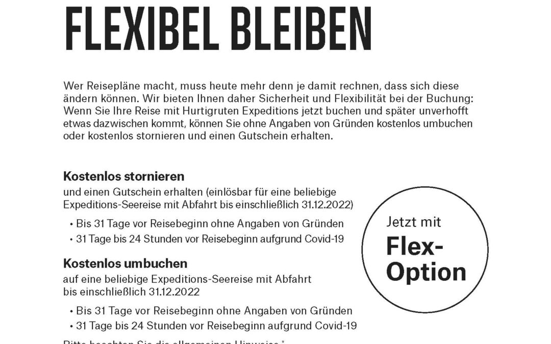 Expeditions-Seereisen Flex-Option